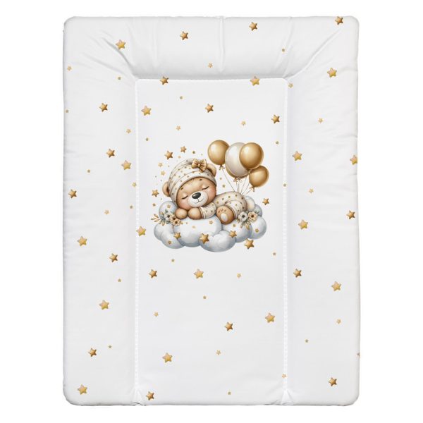Color pelenkázó lap puha kicsi 70x50cm Maci uni bézs