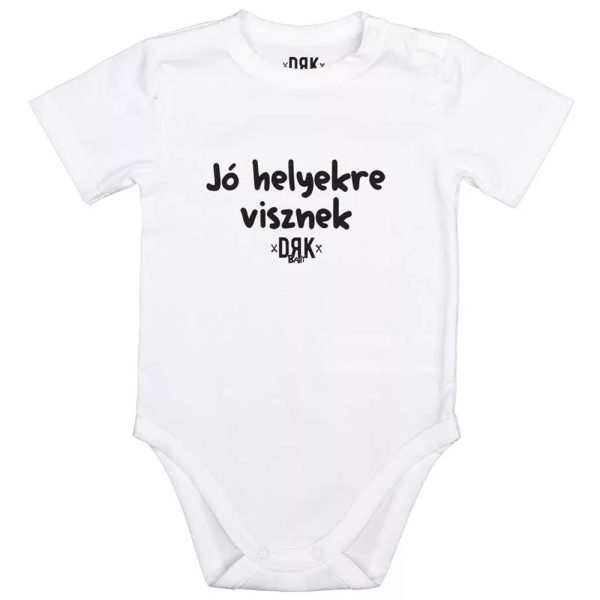 Dorko rövid ujjú kombidressz Jó helyekre visznek mintával fehér 68