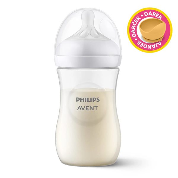 Philips AVENT cumisüveg Natural Response AirFree szeleppel 260ml - most Petite and Mars szilikon tálkával