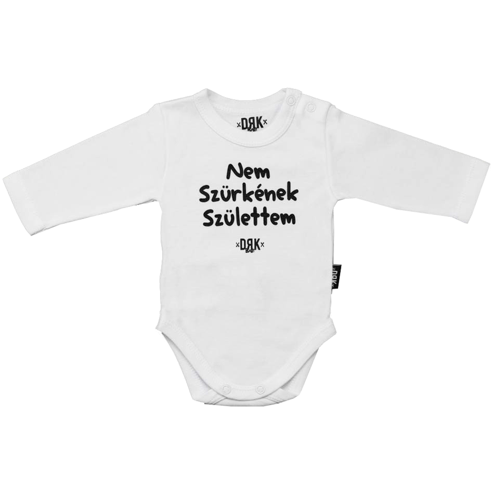 00676903_01 Dorko hosszú ujjú kombidressz Nem szürkének születtem mintával fehér 62 - Image 1