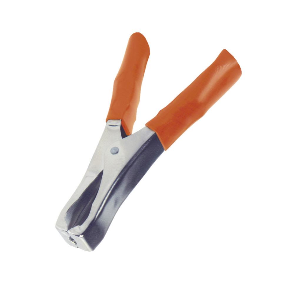 01954 Home VBC 7/RD akkumulátorcsipesz, 50 A, szigetelt, forrasztható, 12 V, 100 mm, piros - Image 1