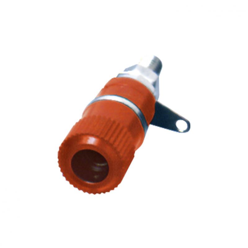 02073 Home BA 2/RD banánaljzat, piros, műanyag, szigetelt, forrasztható - Image 1