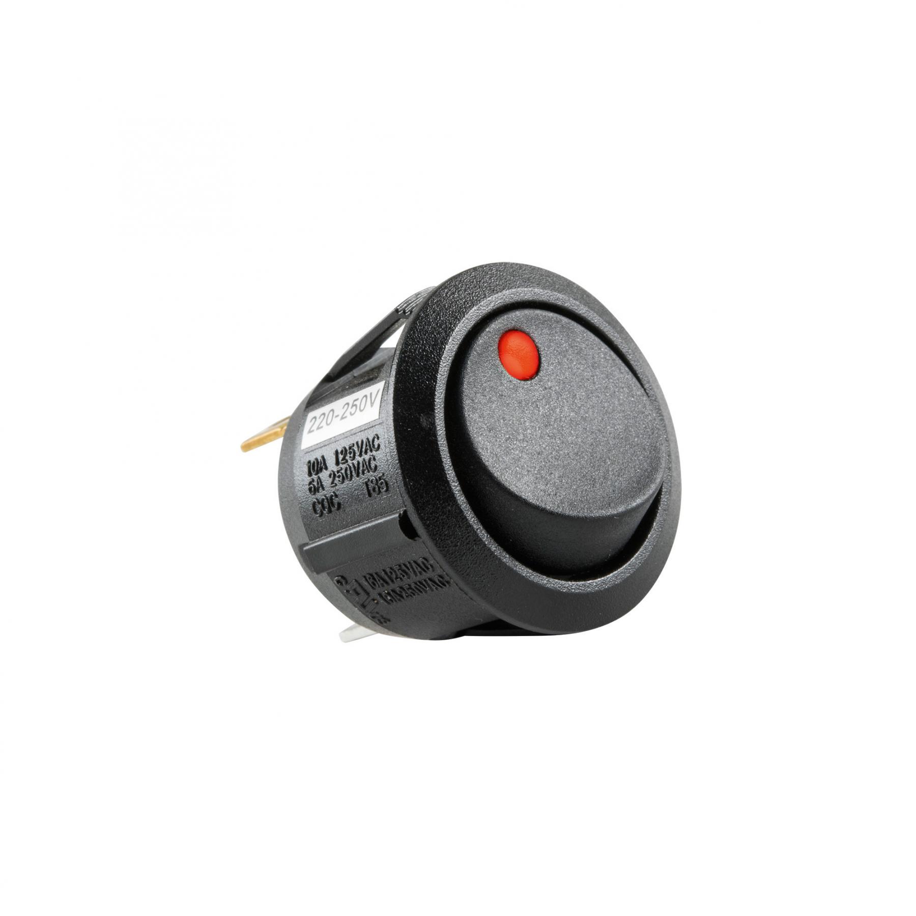 02644 Home STV 11 világítós billenőkapcsoló, 1 áramkör - 2 állás, 250 V, 6 A, piros - Image 1