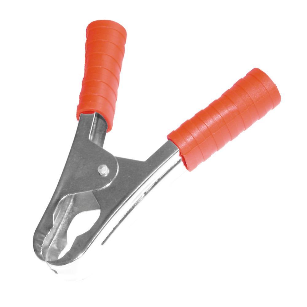 04215 Home VBC 100/RD akkumulátorcsipesz, 100 A, szigetelt, forrasztható, 12 V, 110 mm, piros - Image 1