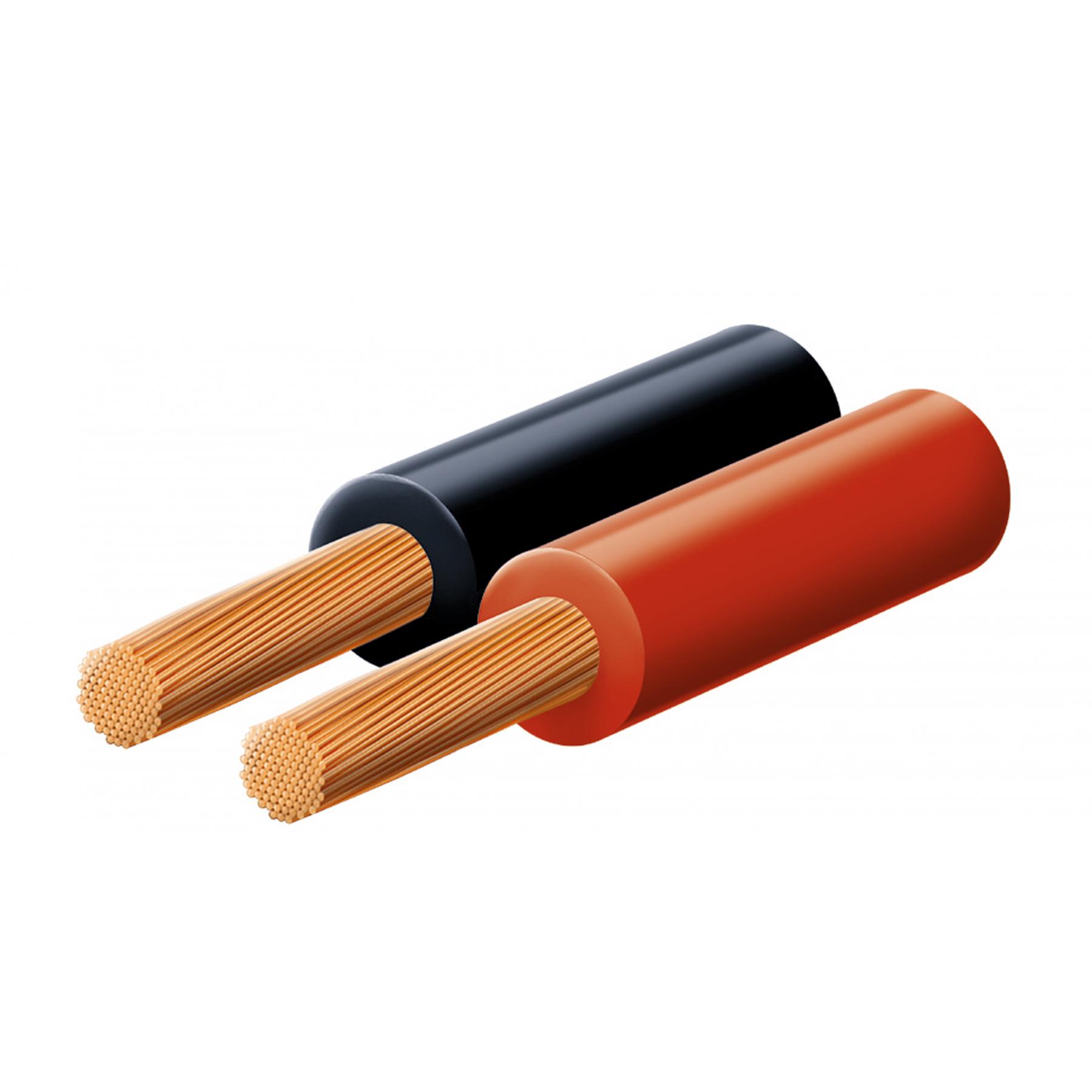 06570 SAL KLS 1 hangszóróvezeték, piros-fekete, 2 x 1 mm2, 0,15 mm elemi szál, 100 m/ tekercs - Image 1