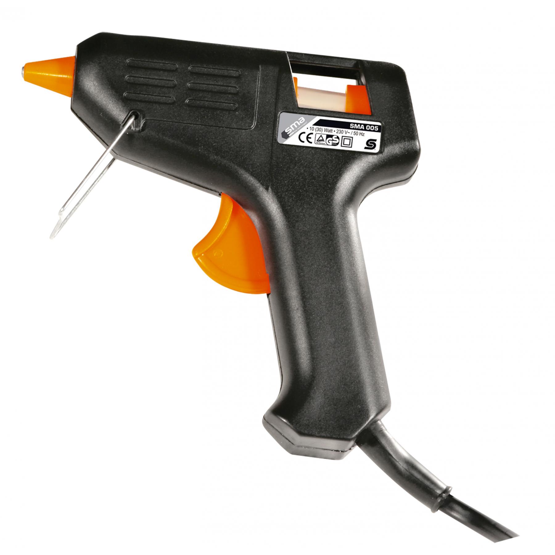 06703 Home SMA 005 ragasztópisztoly, mini kivitel, 10 (30) W / 230 V~ / 50 Hz, gyors, pontos ragasztás, kihajtható asztali támaszték, 2 db ajándék ragasztórúd - Image 1