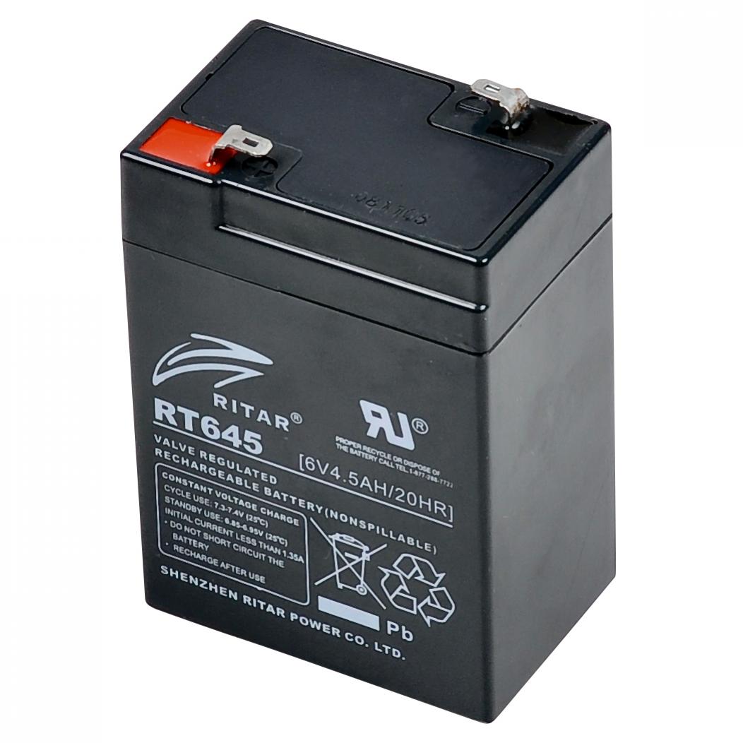 08515 Ritar RT 645 ólomakkumulátor, 6V/4,5 Ah, 5 éves élettartam, zárt konstrukció - Image 1