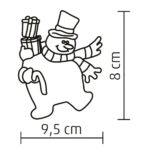 Home KID 324 LED-es ablakdísz, hóember, beltéri kivitel, 1db színváltó LED - Image 3