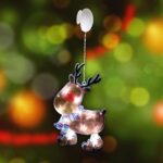 Home KID 311 rénszarvas ablakdísz, 10 db LED, öntapadó elemtartó, 10 x 26 cm - Image 2