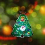 Home KID 314 karácsonyfa ablakdísz, 10 db LED, öntapadó elemtartó, 16 x 20 cm - Image 2