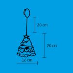 Home KID 314 karácsonyfa ablakdísz, 10 db LED, öntapadó elemtartó, 16 x 20 cm - Image 3