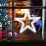 Home KID 411 csillag ablakdísz, 8 db LED, öntapadós elemtartó - Image 2
