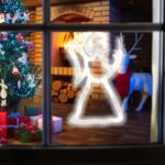 Home KID 413 angyal ablakdísz, 8 db LED, öntapadós elemtartó - Image 2