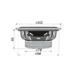 SAL CX 404 2 utas hangszórópár, 2 x 55 W, 100 mm, 4 Ohm, magas és mélyközép - Image 2