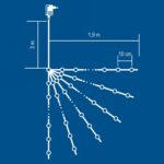 Home ML 120/WW micro LED-es fényfüzérköteg, 120 db melegfehér micro LED, 6 ágú, vékony, ezüstszínű vezeték, hálózati adapter, kül- és beltéri kivitel - Image 6