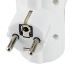 Home TPF-26 hálózati elosztó, T-alakú, 3 földelt aljzat gyermekvédelemmel, max. 3680W, fehér - Image 2