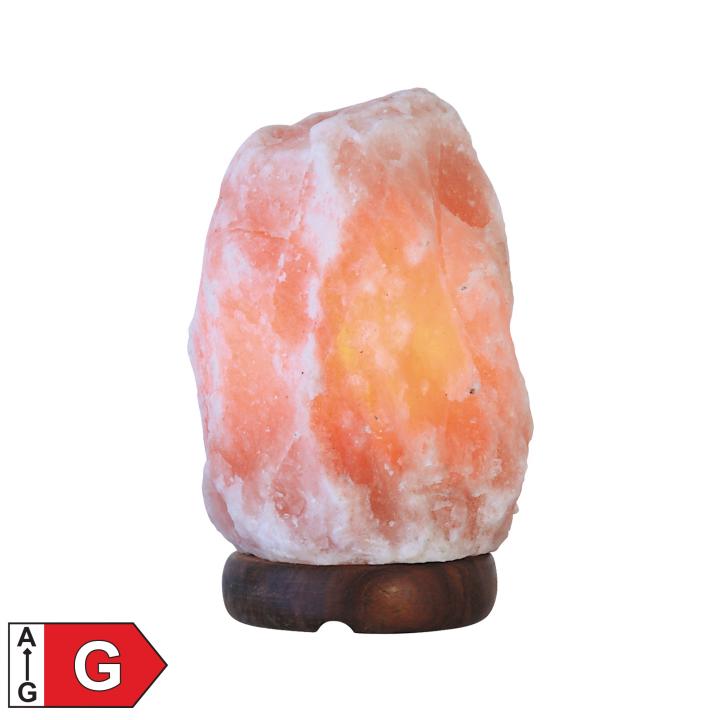 14378 Home SKL 12 sókristálylámpa, fa talp E14 foglalattal, 1,5 m tápkábel kapcsolóval, 1-2 kg tömegű, 15 W-os izzó tartozék, 230 V - Image 1