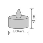 Home CD 6/WH LED-es teamécses, narancssárga LED, 6 db - Image 2