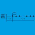 Home MLC 58/WW mini LED-es fényfüzér, 4,9 m / 50 db melegfehér LED, 8 fényprogram, zöld vezeték, elemes, kül- és beltéri kivitel - Image 2