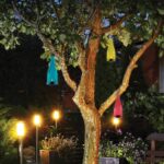 Home GB 23/YE dekorációs üveg, 1 db narancs LED mécses, piros - Image 2