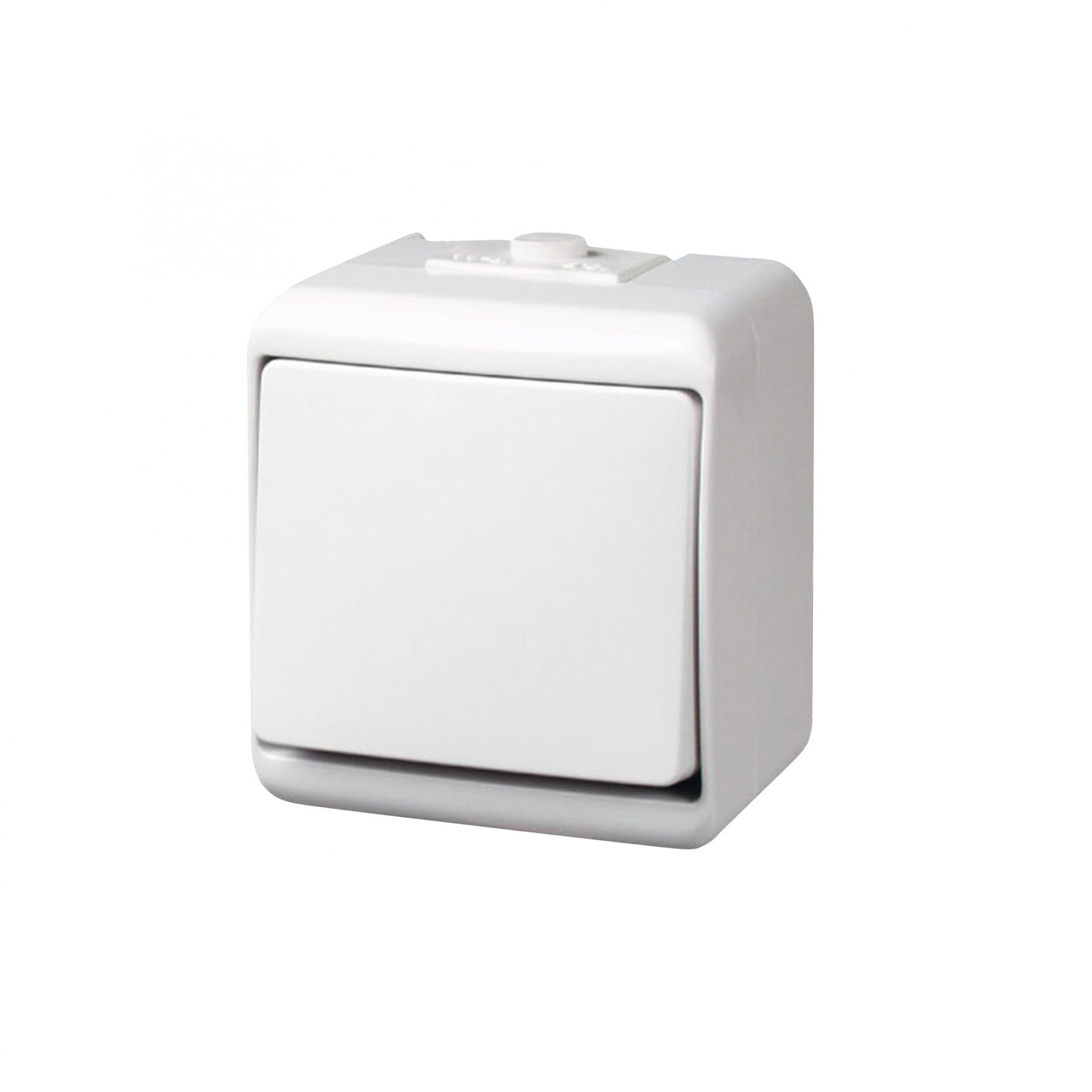 15313 GAO 22041 váltókapcsoló, kültéri IP44 kivitel, 230 V~ / 50 Hz / 10 A, fehér - Image 1