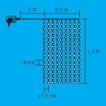 Home KIN 126C/WH LED-es fényfüggöny, 0,9x1,4 m / 126 db hidegfehér LED, fehér vezeték, állófényű, hálózati adapter, beltéri kivitel - Image 3