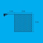 Home KLN 240C/WH LED-es háló, 3x3 m / 240 db hidegfehér LED, zöld vezeték, állófényű, hálózati adapter, kül- és beltéri kivitel - Image 3