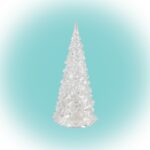 Home CDM 12 LED-es fenyőfa asztali dísz, 12cm, 3D akril dekoráció