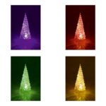 Home CDM 12 LED-es fenyőfa asztali dísz, 12cm, 3D akril dekoráció - Image 2