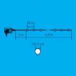 Home KBC 50 LED-es gömb fényfüzér, 4,9 m / 50 db színváltó LED, opál gömb dekoráció, fekete vezeték, hálózati adapter, kül- beltéri kivitel - Image 3