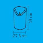 Home CMW 16 LED-es viaszgyertya, mozgó lángeffekt, valódi viasz, 1 db LED - Image 2