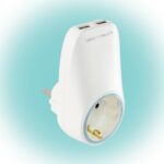 Home NV 2100 USB hálózati aljzat USB töltőaljzatokkal, 2xUSB töltőaljzat 5V/max.2,1A, földelt hálózati aljzat gyermekvédő zsaluval