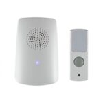 Home DB 1001DC vezeték nélküli csengő, 100m hatótáv, 8 dallam, kék fényjelzés, 256 digitális kód, elemes kivitel, IP 44 védett nyomógomb - Image 2