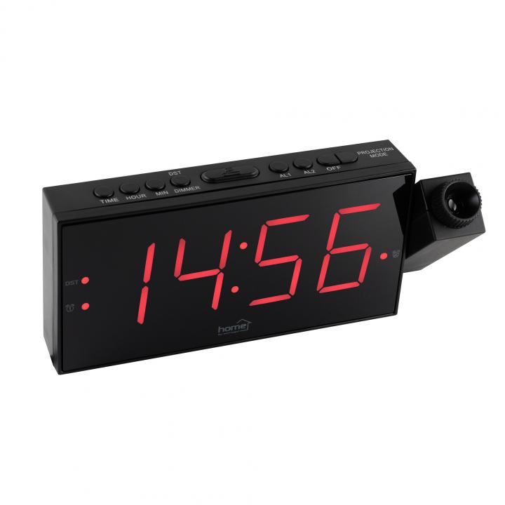 15898 Home LTCP 01 digitális, LED ébresztőóra projektorral, 24 órás folyamatos időkivetítés, háromféle fényerősség, elemes vagy hálózati tápellátás - Image 1