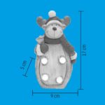 Home KDC 17 LED-es kerámia rénszarvas asztali dísz, 4 db LED - Image 5