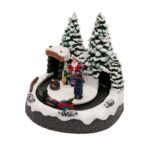 Home DRM 8 dioráma, mikulás, vonat, LED, világító, zenélő, beltéri - Image 2