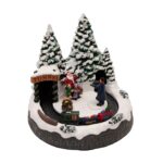 Home DRM 8 dioráma, mikulás, vonat, LED, világító, zenélő, beltéri - Image 3