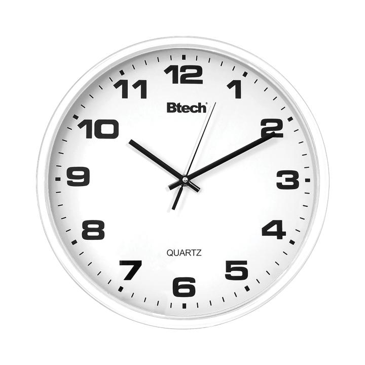 16114 Btech BH-90 falióra, 20 cm átmérő, fehér számlap, fehér keret, műanyag - Image 1