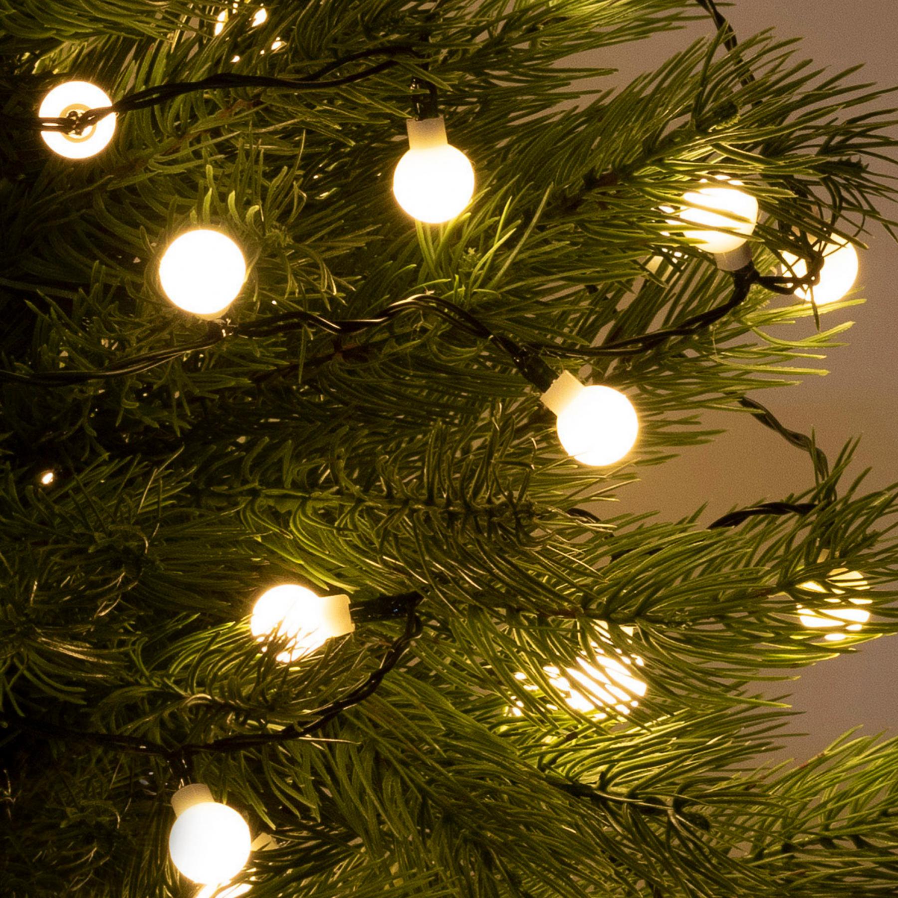 16143 Home KII 100B/WW LED-es gömb fényfüzér, 8 m / 100 db melegfehér LED, állófényű, zöld vezeték, hálózati adapter, beltéri kivitel - Image 1