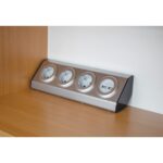 Home KNV 03/USB szerelhető konyhai hálózati elosztó USB aljzatokkal, 3 védőérintkezős és 2 USB aljzat, rozsdamentes acél, felszerelés sarokba is, max. 3680 W, - Image 2