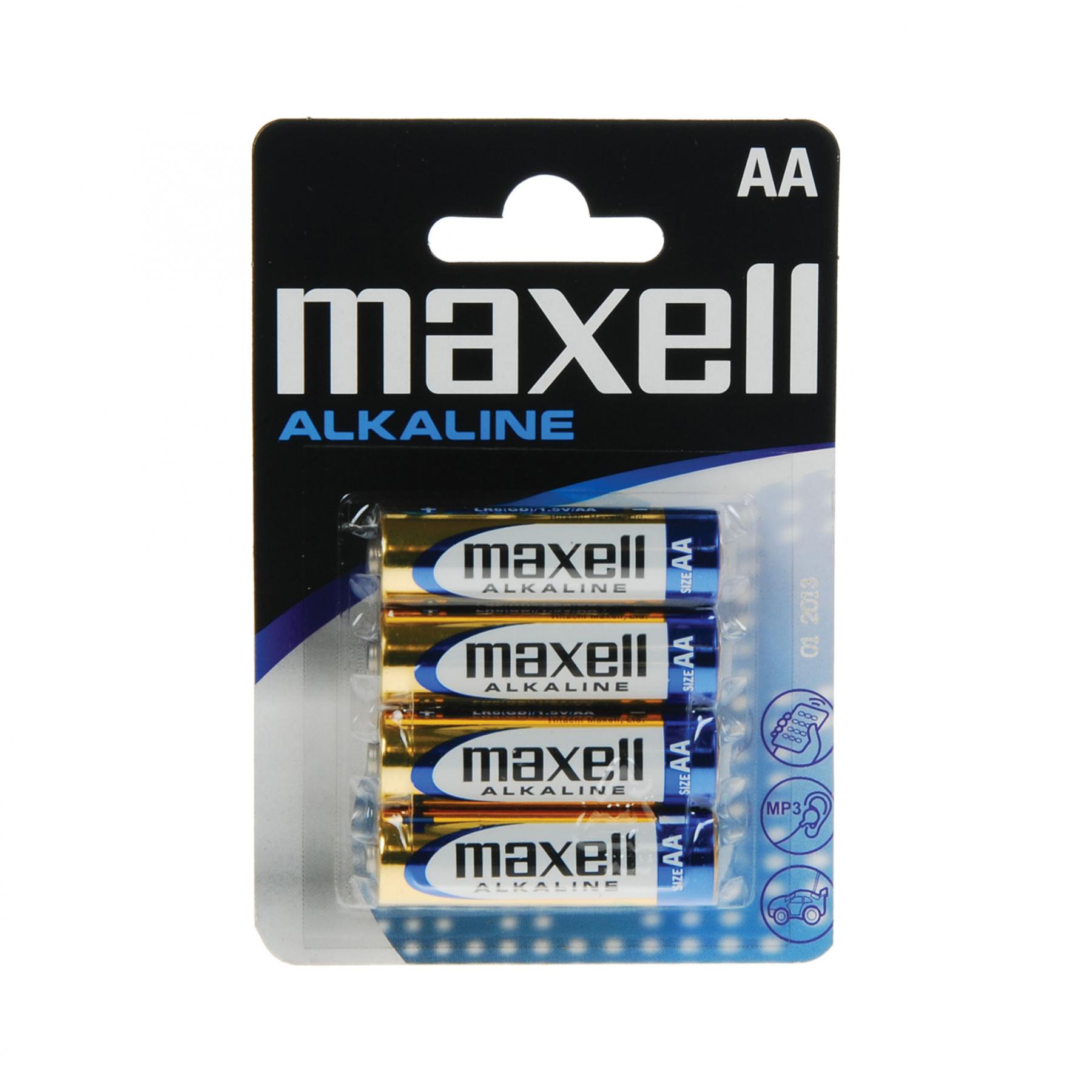 16359 Maxell LR6 AA elem, alkáli, ceruza, 1,5V, 4 db/csomag - Image 1