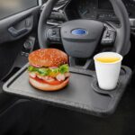 SAL VST 01 kormánytálca, 2in1, laptoptartó, ételtartó tálca, max. 5kg, 75mm pohártartó, 420x280x22 mm - Image 4