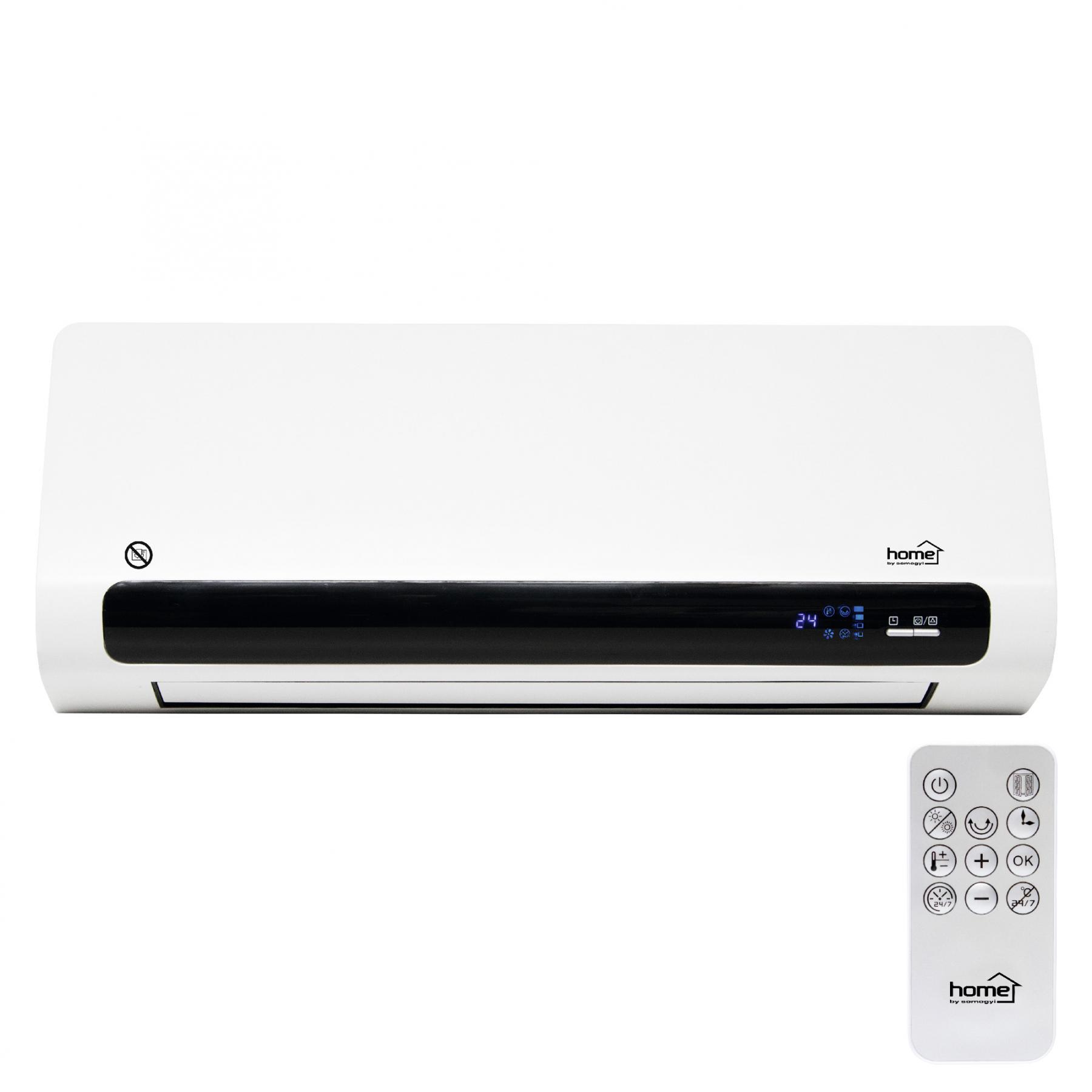 16446 Home FKF 65221 fali ventilátoros fűtőtest, 1100/2200W, heti program, távirányító, fehér - Image 1