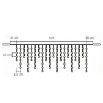 Home KSF 200/WH LED-es fényfüggöny, 4 m / 200 db hidegfehér LED, állófényű, fekete vezeték, sorolható, kül- és beltéri kivitel - Image 2