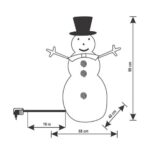 Home KDA 9 akril hóember, 80 LED, IP44, 3 darabos, kültéri, beltéri - Image 3