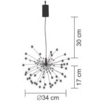 Home MFW 120/WW tüzijáték dekoráció, 120 db microLED, 60 szál, 8 funkció, ismétlődő időzítés, távirányító, kültéri, beltéri - Image 3