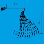 Home ML 250G/WW micro LED-es fényfüzérköteg, 250 db melegfehér micro LED, 10 ágú, vékony, zöld színű vezeték, hálózati adapter, kül- és beltéri kivitel - Image 3