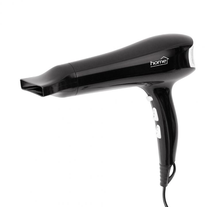 16597 Home HG HSZ 22 hajszárító, teljesítmény 2200 W, 2 sebességfokozat, 3 hőmérséklet-fokozat, hideglevegő-funkció, szűkítő, fekete - Image 1