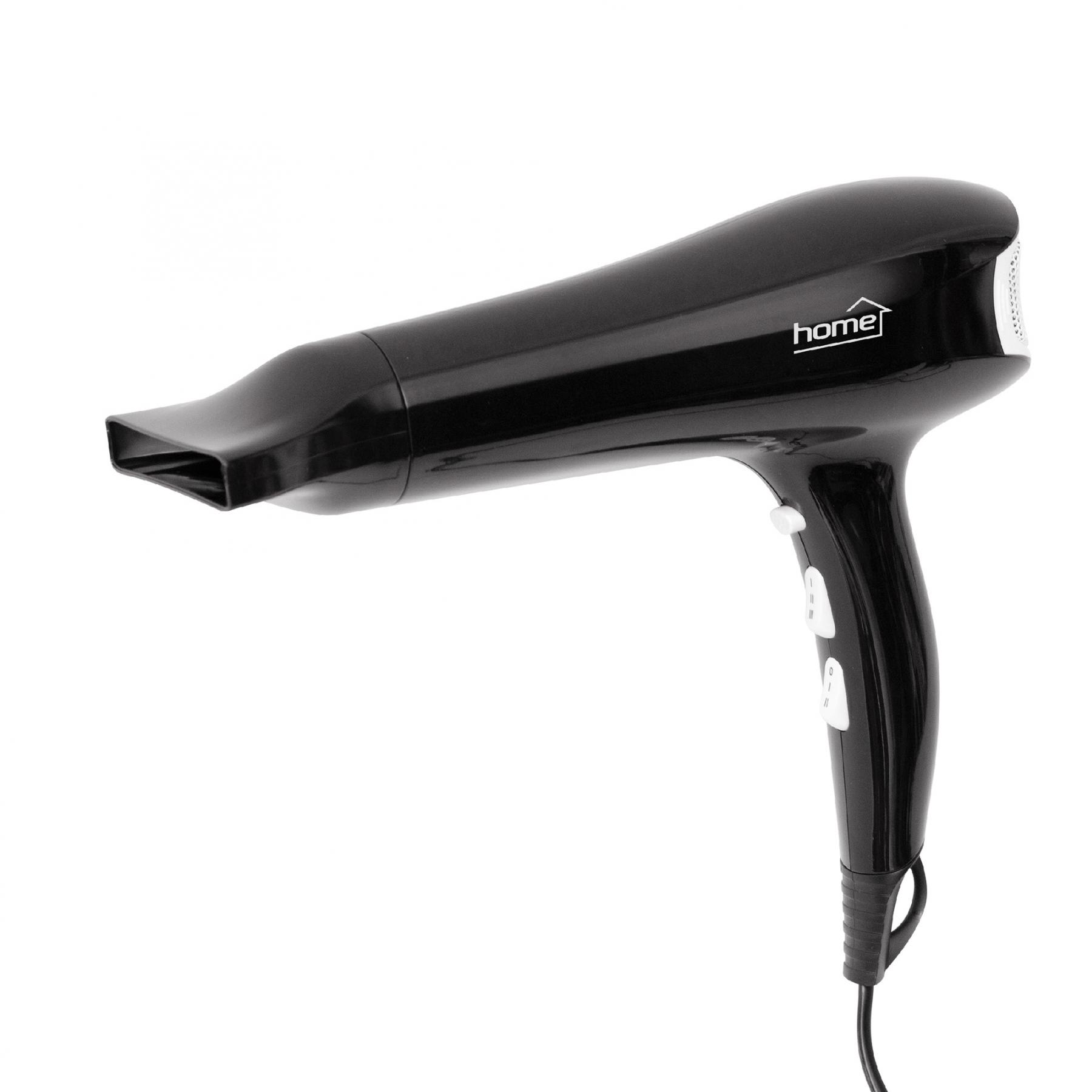 16597 Home HG HSZ 22 hajszárító, teljesítmény 2200 W, 2 sebességfokozat, 3 hőmérséklet-fokozat, hideglevegő-funkció, szűkítő, fekete - Image 1