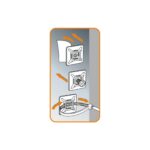 Home CTT 28BK kábelkötegelő talp, UV védett, 4 oldalas, öntapadó ragasztó, fúrható, fekete - Image 2